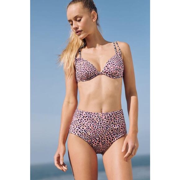 Free People Sanctuary Reversible High Waist Full Coverage Animal Print Bottoms M - Picture 4 of 10